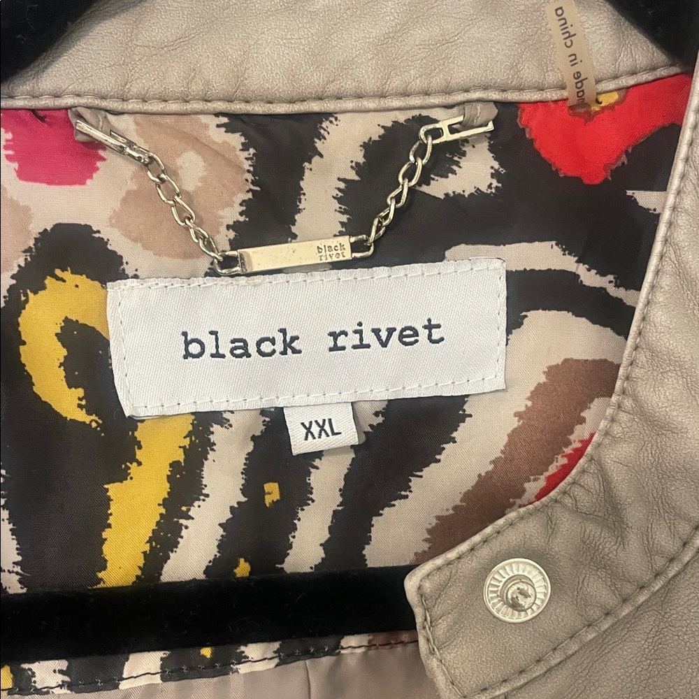 Black Rivet Beige Jacket XXL - Picture 2 of 6